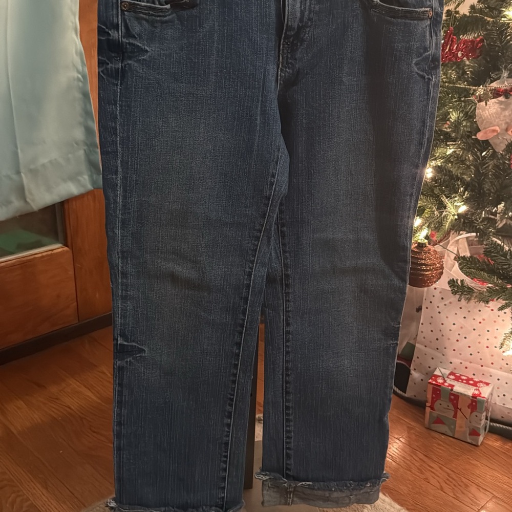 Women's Blue Cropped Jeans